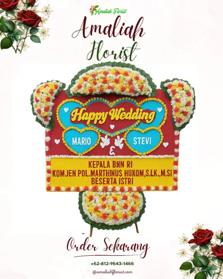 Papan Bunga Pernikahan lakbok